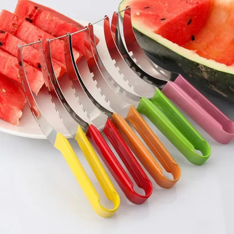 Stainless Steel Windmill Watermelon Cutter - Effortlessly Slice Your Favorite Fruits with This Handy Kitchen Gadget!