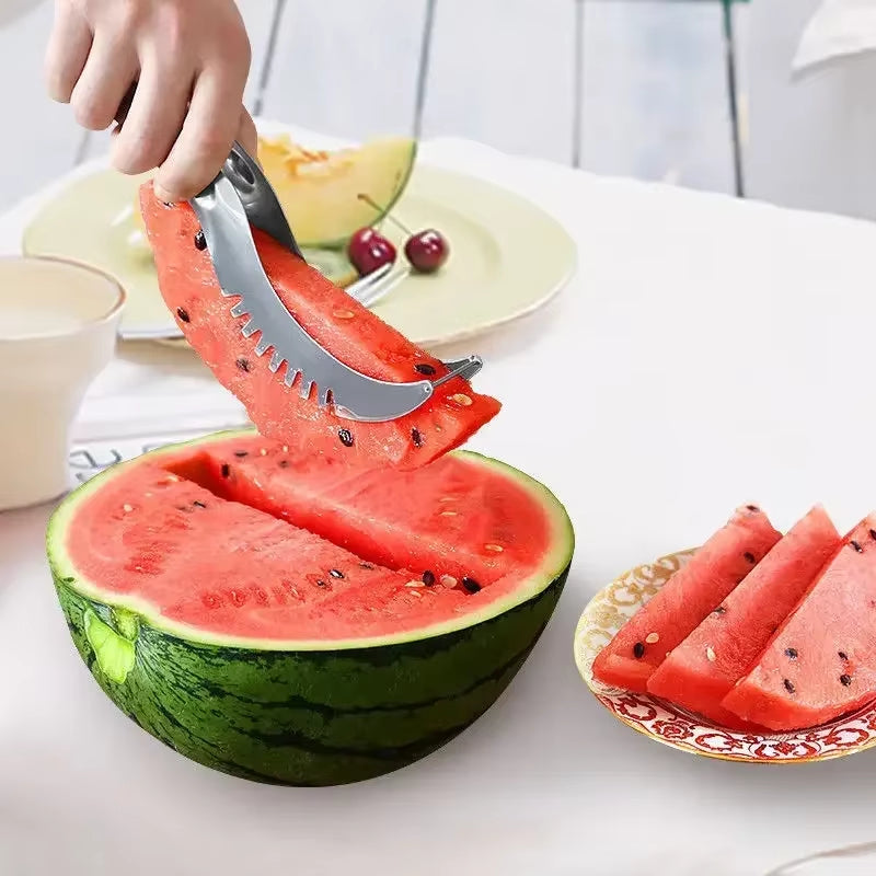 Stainless Steel Windmill Watermelon Cutter - Effortlessly Slice Your Favorite Fruits with This Handy Kitchen Gadget!