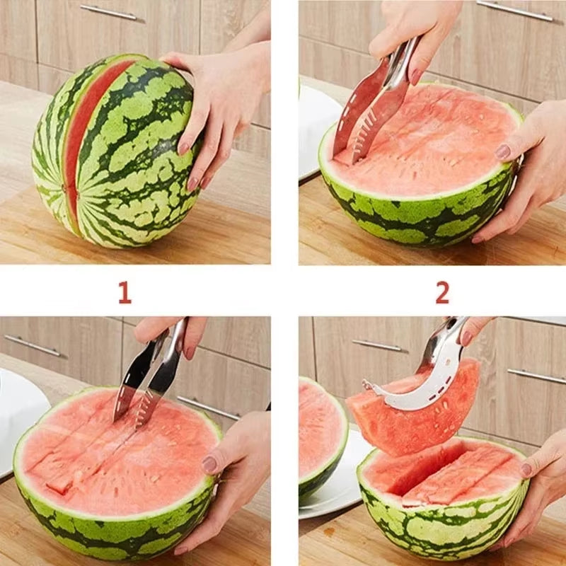 Stainless Steel Windmill Watermelon Cutter - Effortlessly Slice Your Favorite Fruits with This Handy Kitchen Gadget!